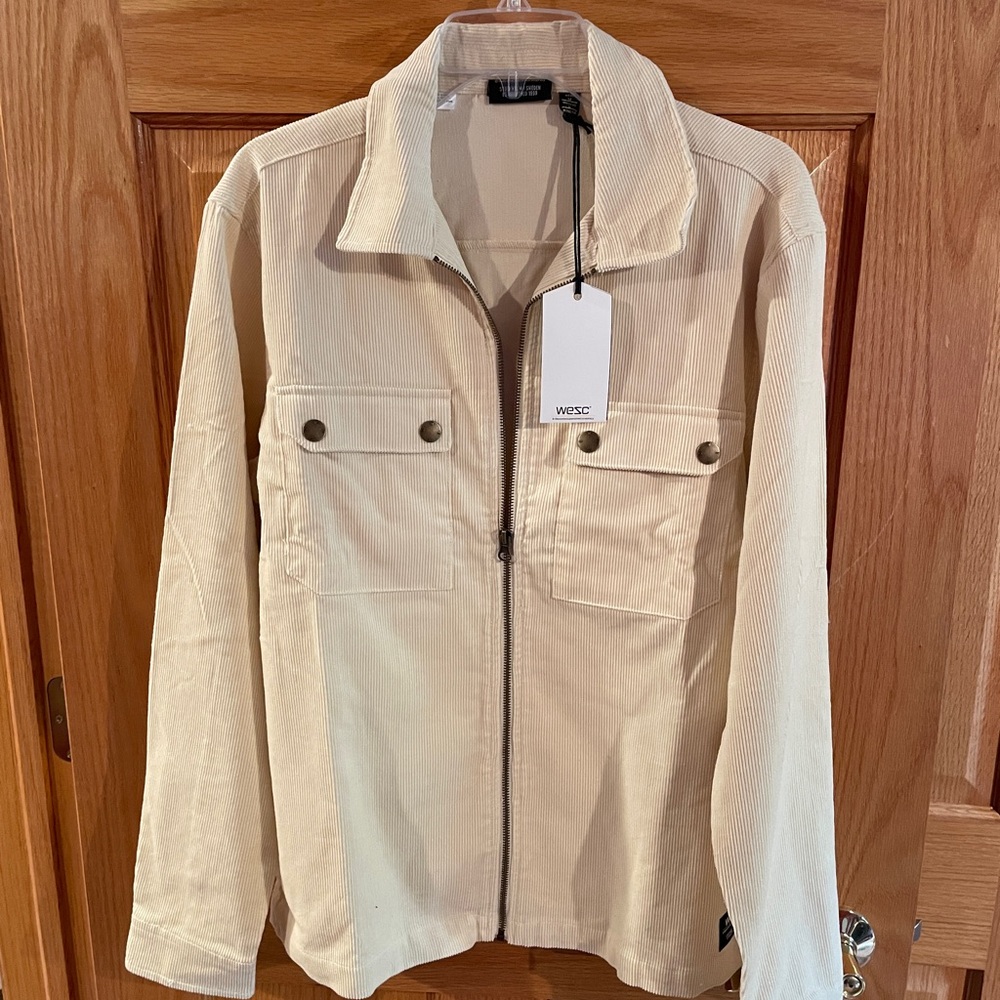 Wesc Cream Lightweight Corduroy Shirt Jacket